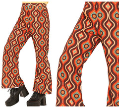 Pantaloni stampati con curve anni '70 per adulti