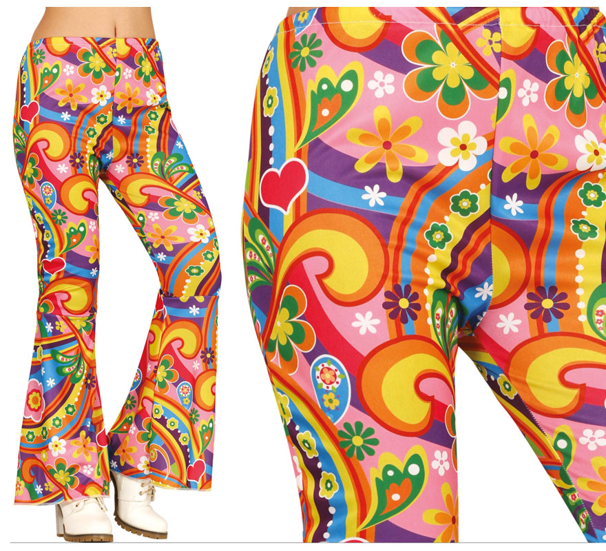 Translation missing: it.Pantalón Hippie Flores multicolor para mujer