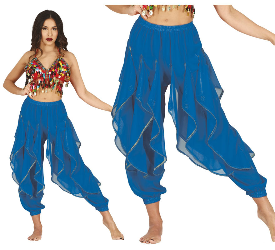 Translation missing: it.Pantalones Danza del Vientre azul para mujer