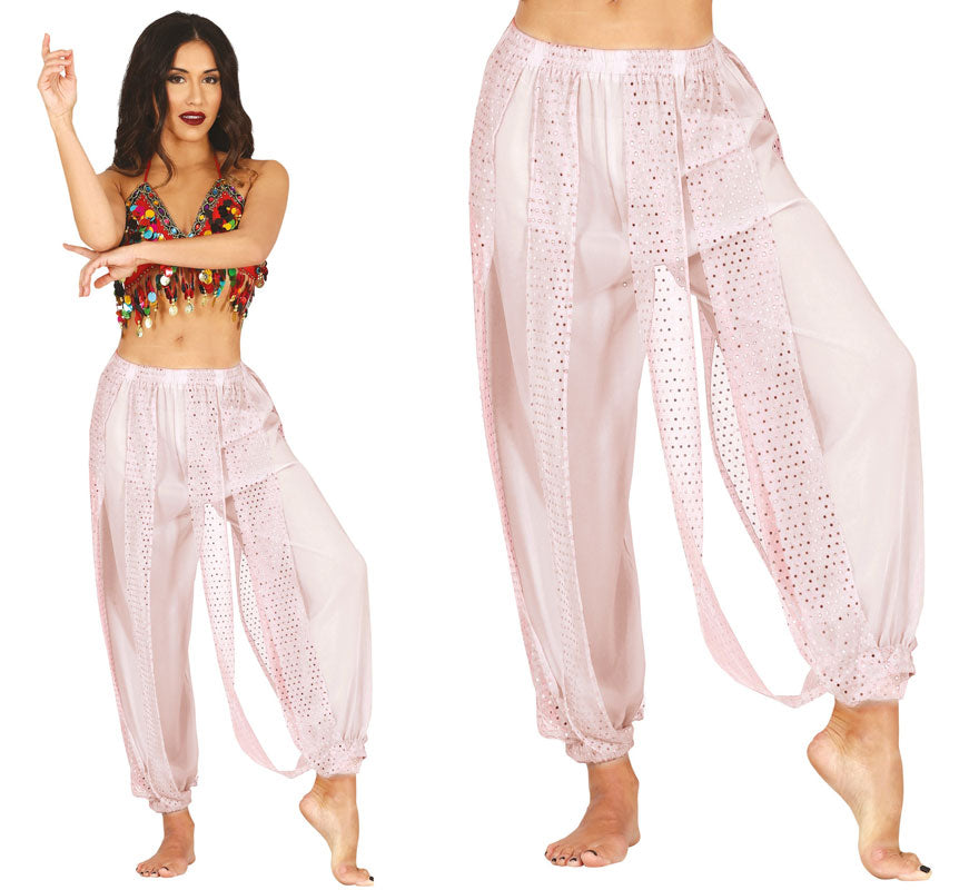 Translation missing: it.Pantalones Danza del Vientre blanco para mujer