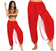 Pantaloni rossi di danza del ventre