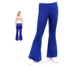 Pantaloni a zampa d'elefante blu lavorati a maglia per bambini