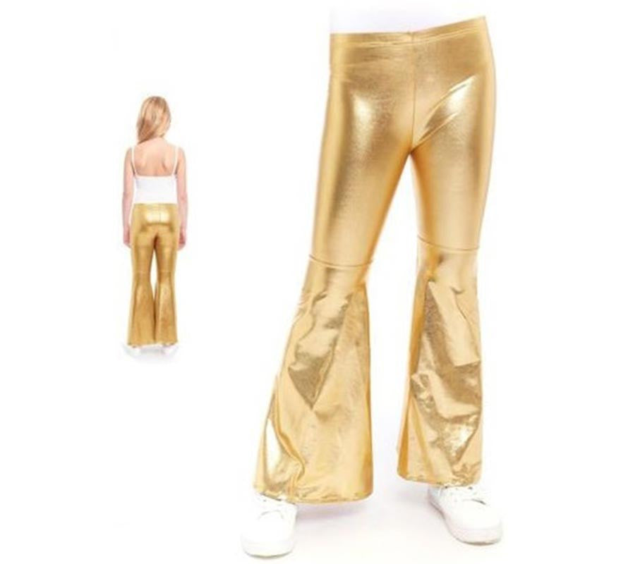 Translation missing: it.Pantalones de Campana Metalizado color Oro para niños