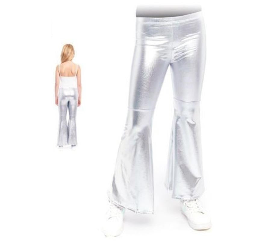 Translation missing: it.Pantalones de Campana Metalizado color Plata para niños