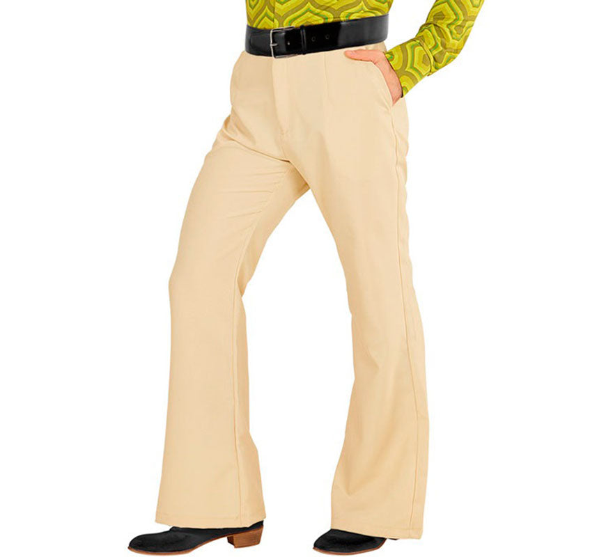 Translation missing: it.Pantalones Disco Años 70 beige para hombre