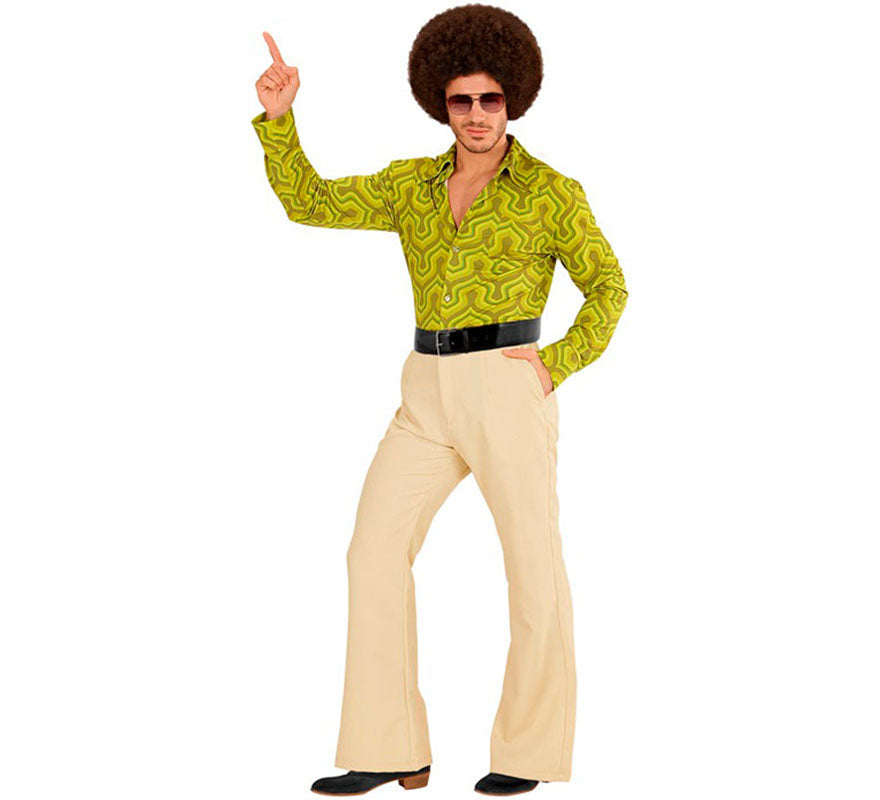 Translation missing: es.Pantalones Disco Años 70 beige para hombre