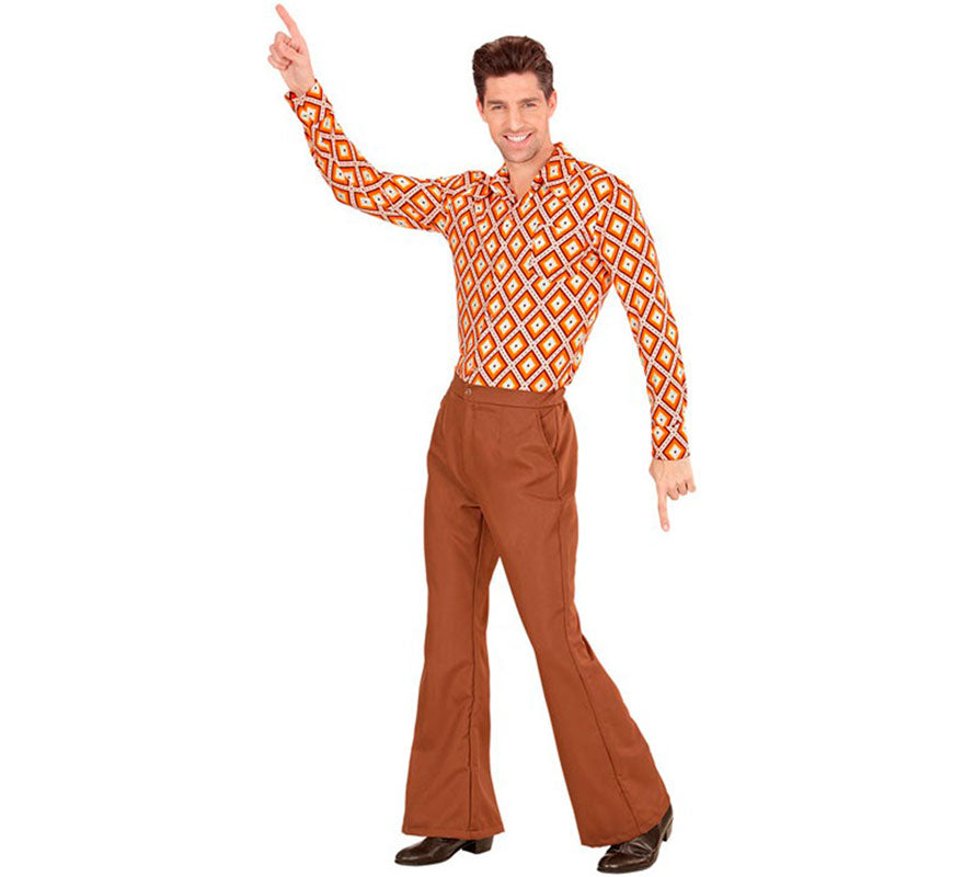 Translation missing: it.Pantalones Disco Años 70 marrón para hombre