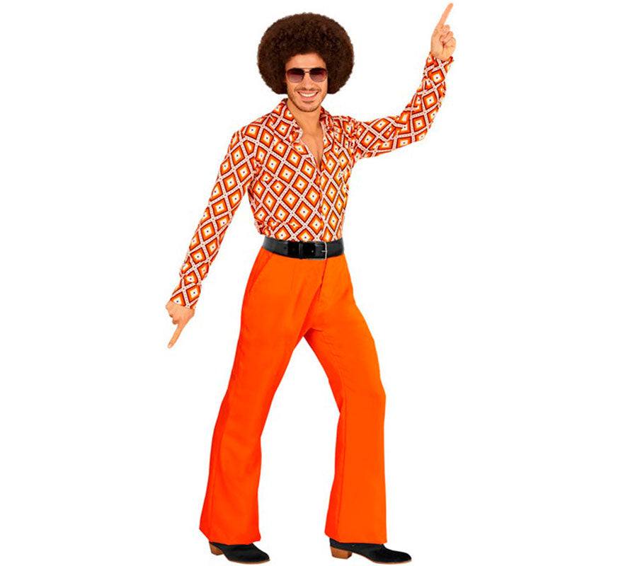 Translation missing: es.Pantalones Disco Años 70 naranja para hombre