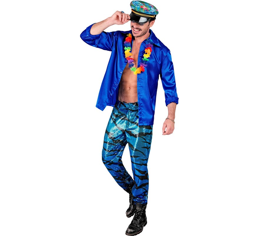 Pantalones Fiesta animal print azul para hombre
