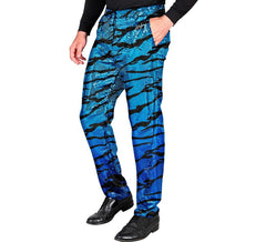Pantaloni Fiesta da uomo blu con stampa animalier
