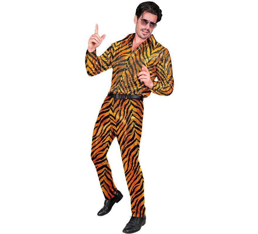 Translation missing: it.Pantalones Fiesta animal print dorado para hombre