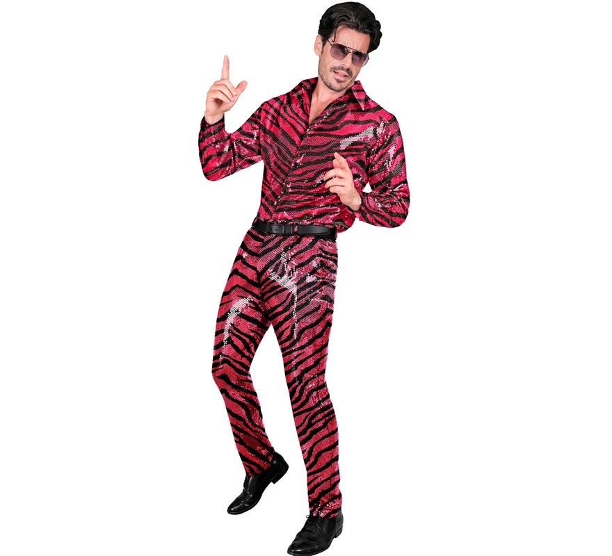 Translation missing: it.Pantalones Fiesta animal print fucsia para hombre