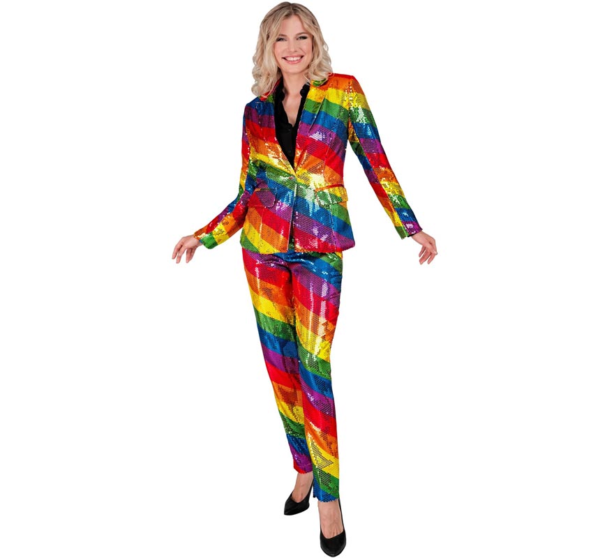 Translation missing: it.Pantalones Fiesta franjas multicolor para mujer
