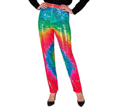 Pantaloni multicolori neon da donna