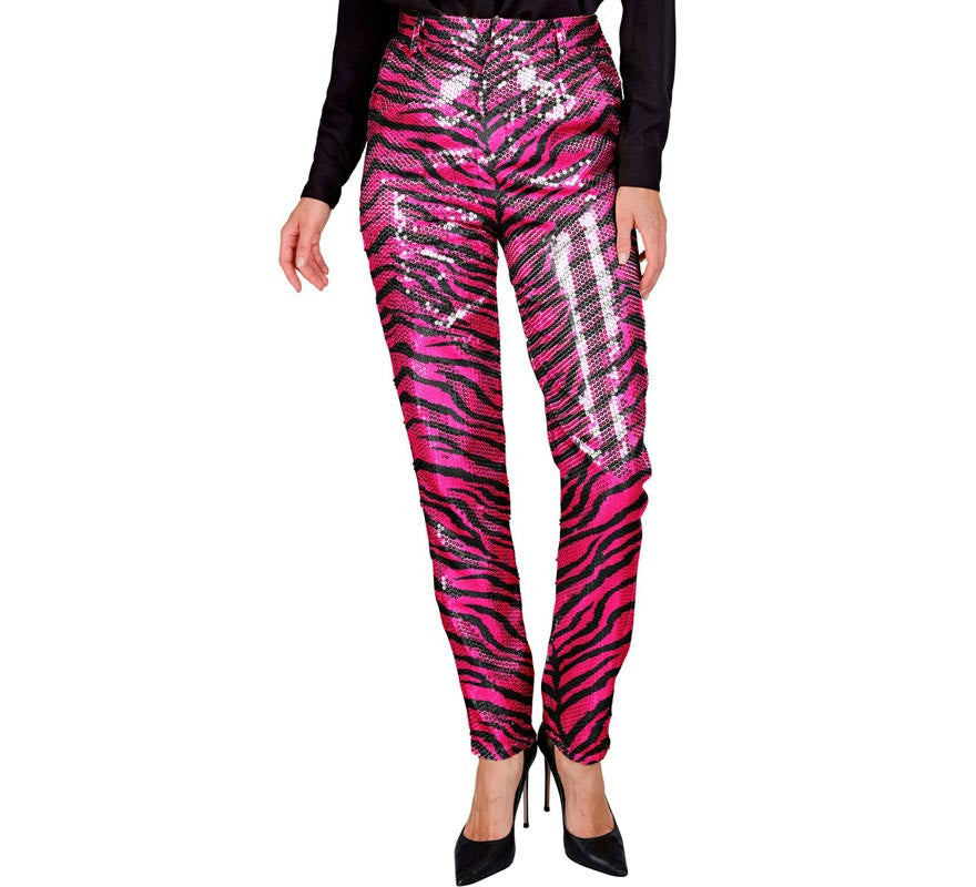 Translation missing: es.Pantalones Party Fashion Animal Print fucsia para mujer