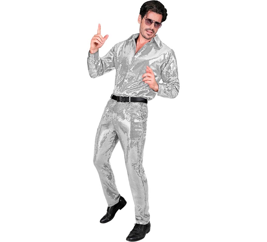 Translation missing: it.Pantalones plateado con lentejuelas para hombre