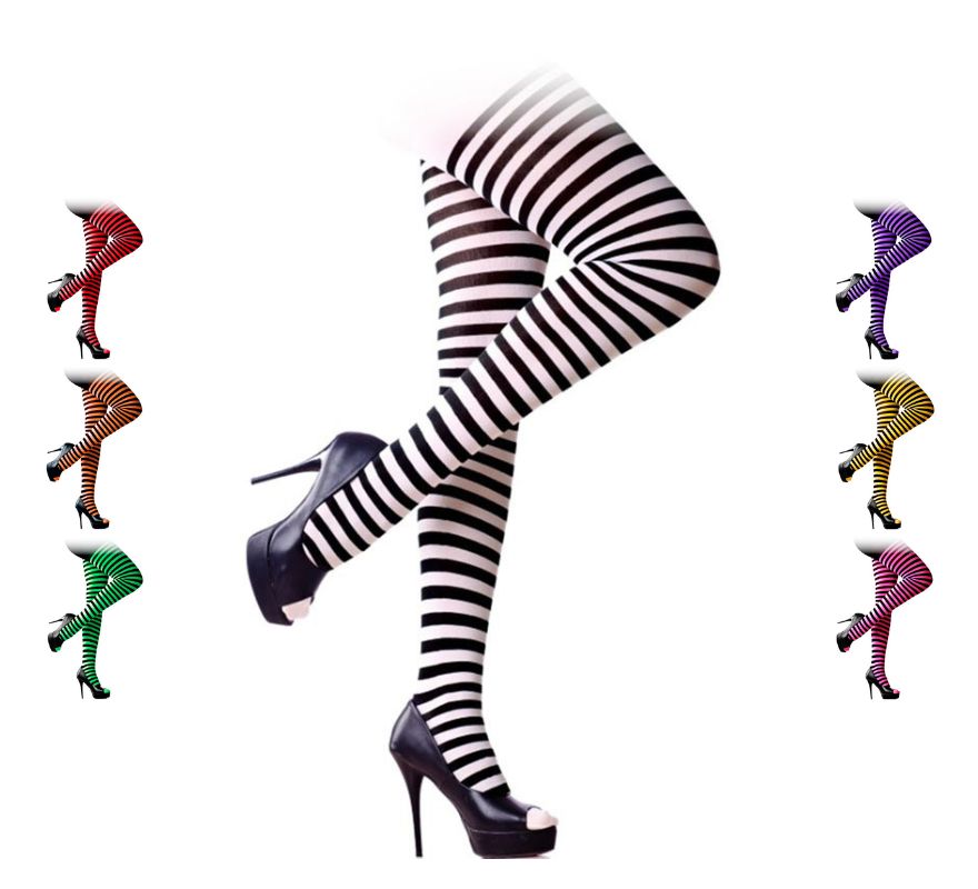 Translation missing: it.Panty a Rayas Negro Adulto en varios colores