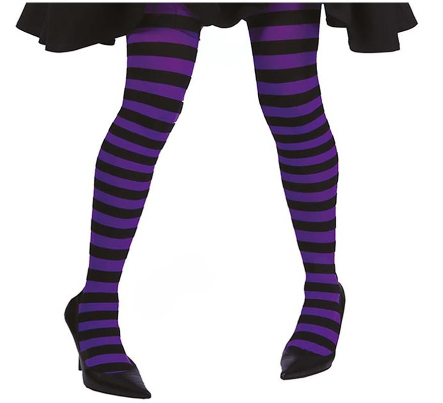 Translation missing: it.Pantys a Rayas lila y negro