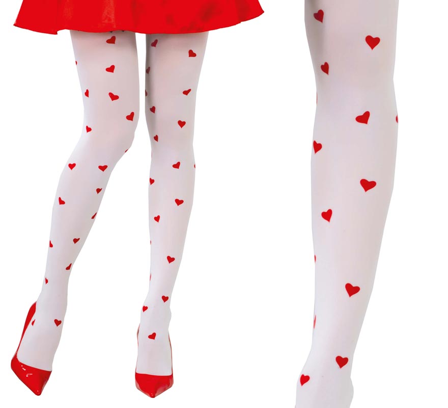 Translation missing: it.Pantys blancas con Corazones rojos