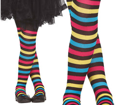 Collant a righe multicolori per bambini