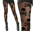 Pantys Rejilla de Calavera para mujer