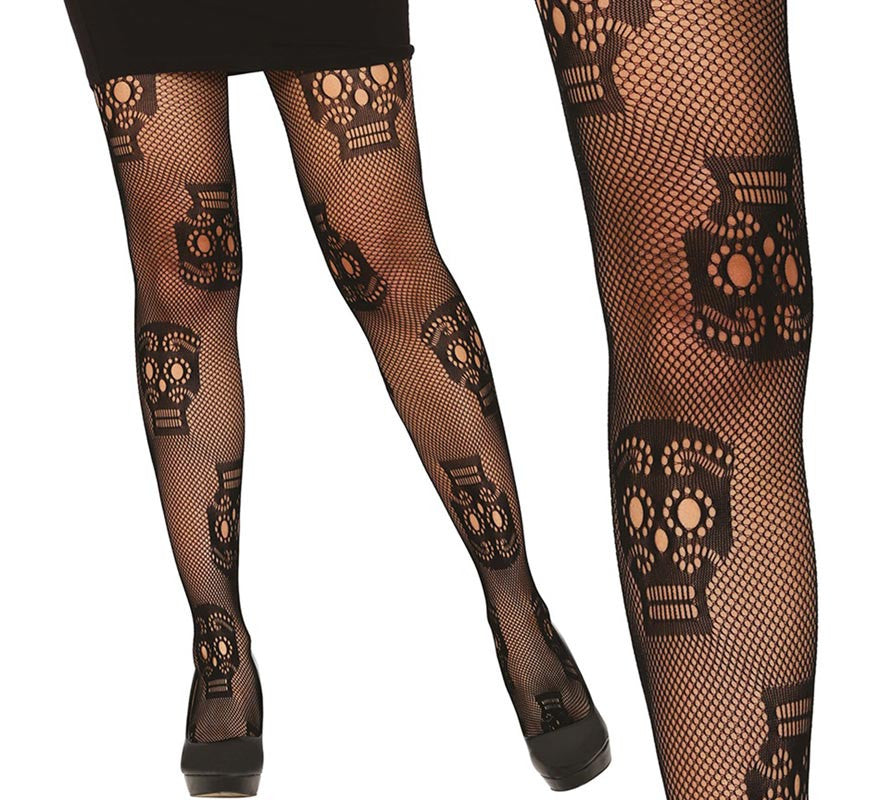 Translation missing: it.Pantys Rejilla de Calaveras para mujer