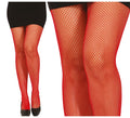 Pantys rojas de malla pequeña para mujer