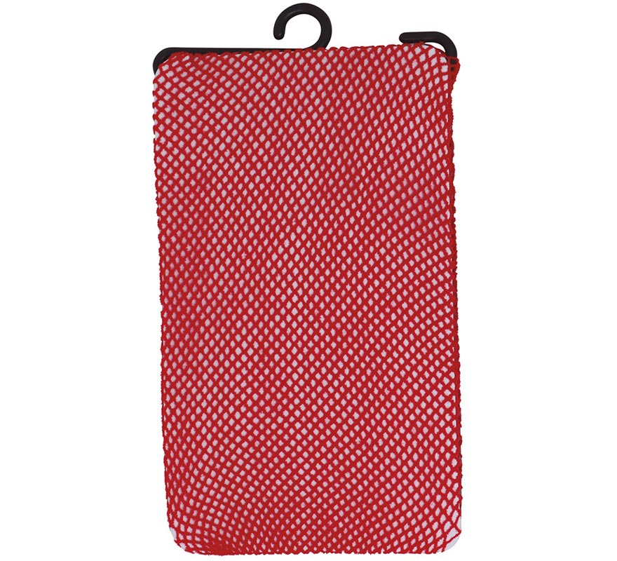 Pantys rojas de malla pequeña para mujer