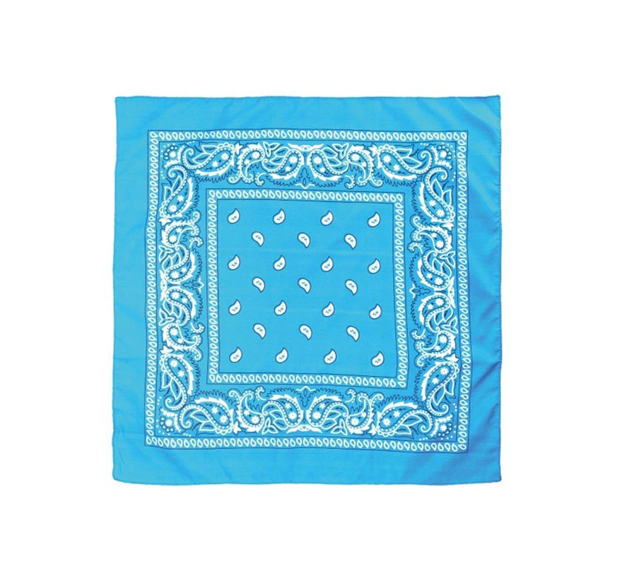 Translation missing: it.Pañuelo Paisley turquesa de 54x54 cm