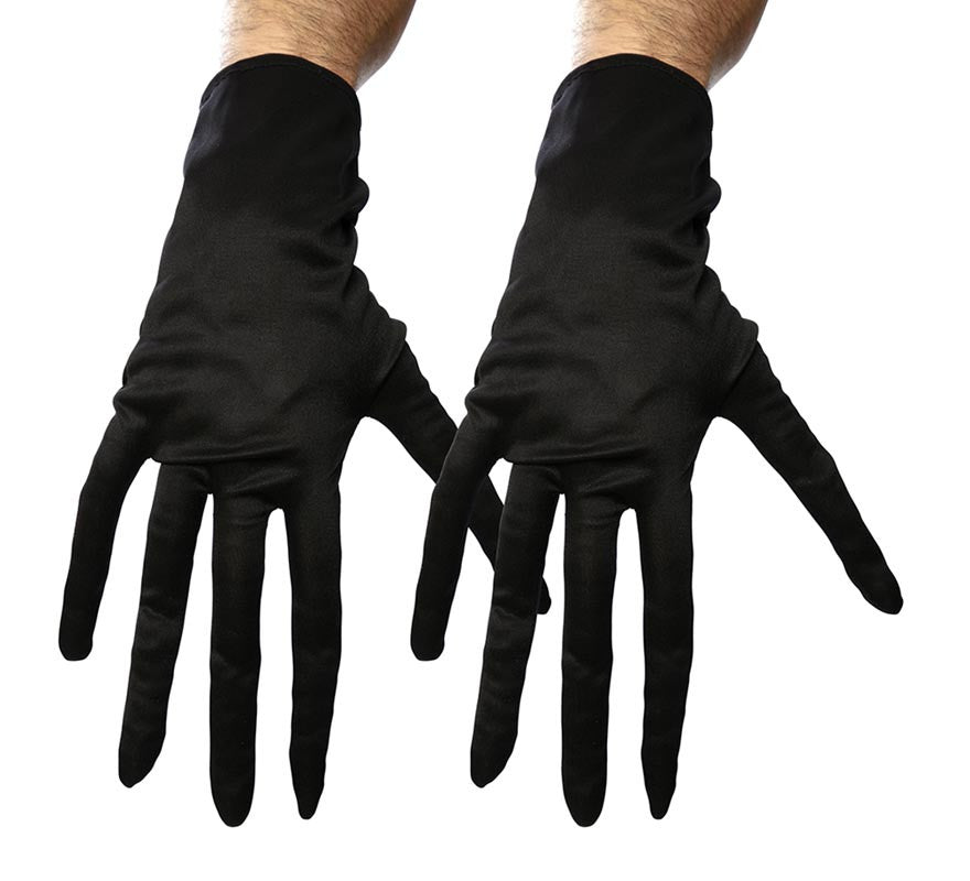 Translation missing: it.Par de Guantes Dedos Largos negros adulto de 35 cm