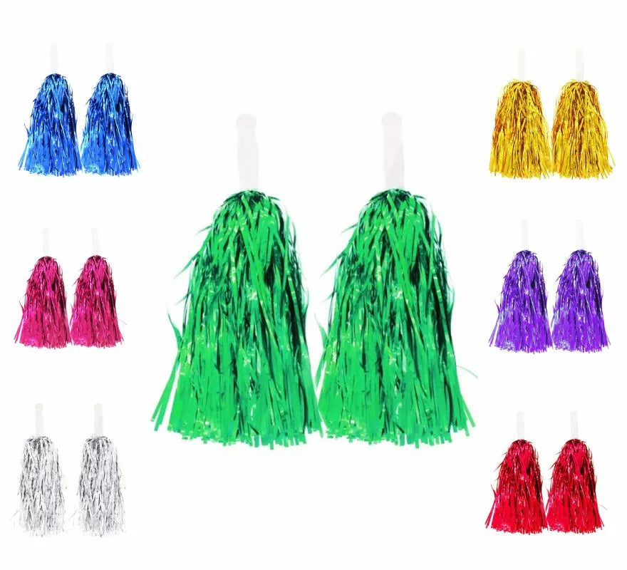 Translation missing: it.Par de Pompones Brillantes con Mango en varios colores