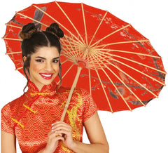 Ombrello giapponese rosso da 82 cm