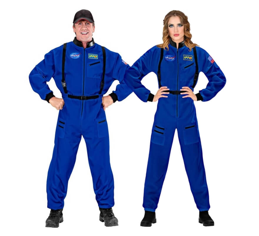 Coppia di astronauti Space in blu