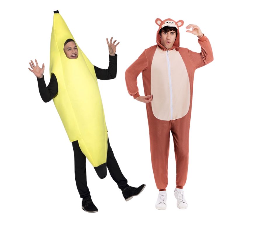 Coppia di banana e scimmia
