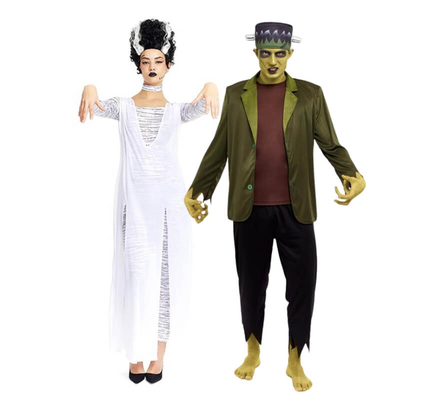 Coppia di Frankenstein e la sua sposa