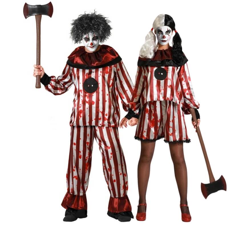 Translation missing: it.Pareja de payasos asesinos a rayas