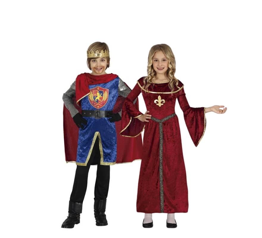 Coppia di bambini re medievali