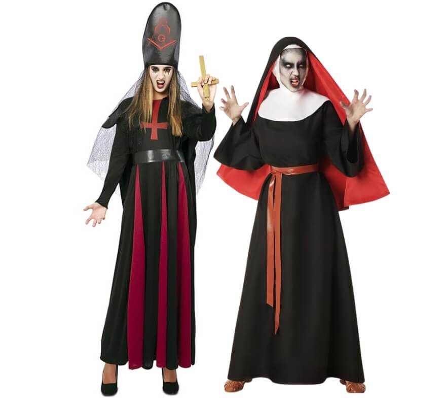 Translation missing: es.Pareja de sacerdotisa y monja satánica