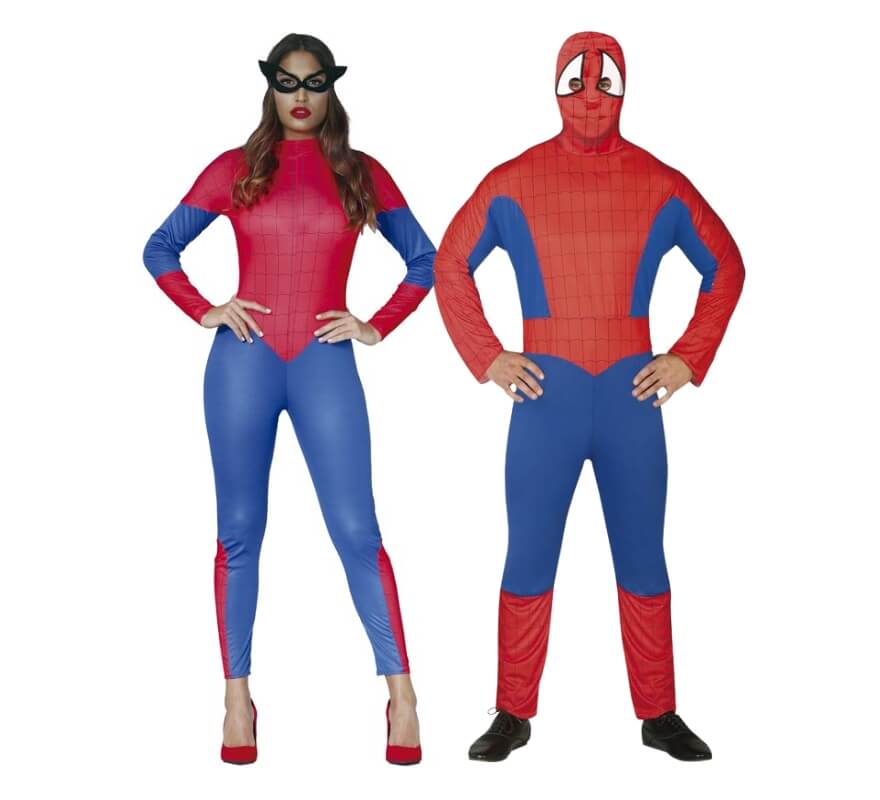 Pareja de superhéroes arácnidos
