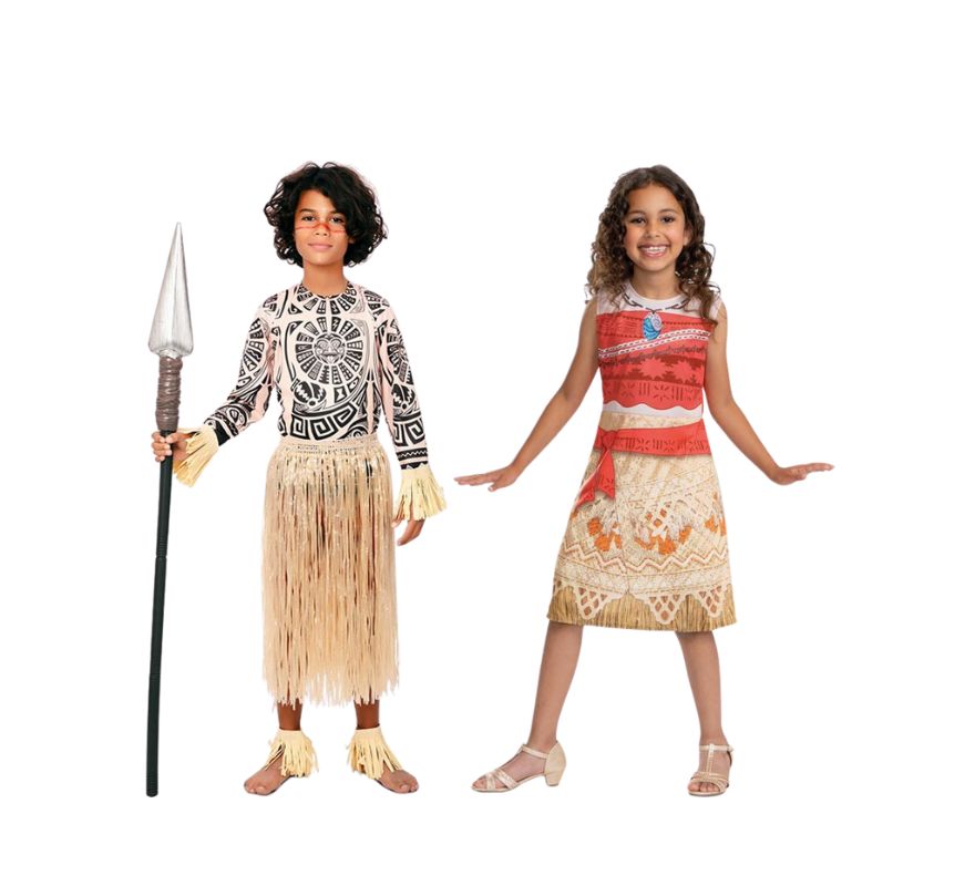 Pareja de Vaiana infantil