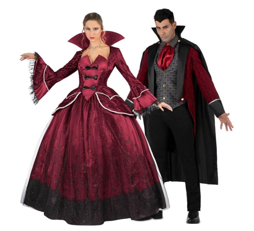 Pareja de vampiros burdeos