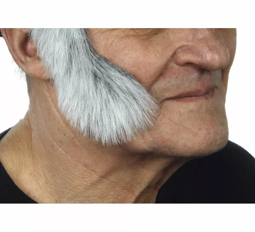 Translation missing: es.Patillas anchas curvadas con pelo blanco