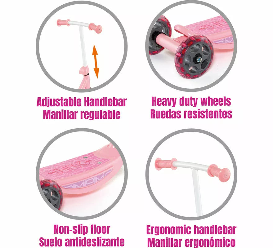 Patinete 3 Ruedas rosa
