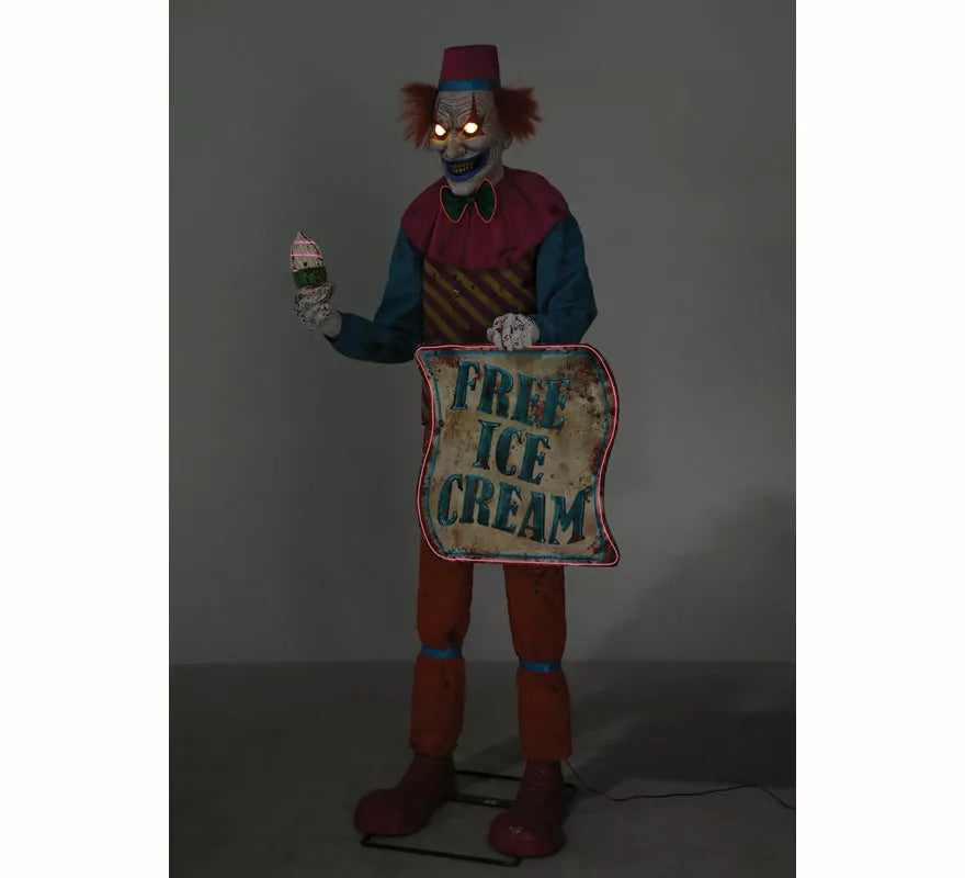 Translation missing: it.Payaso Macabro Heladero con luz, sonido y movimiento de 1,8 m