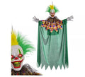 Payaso Terrorífico verde con Luz, Sonido y Movimiento de 50x11x100 cm