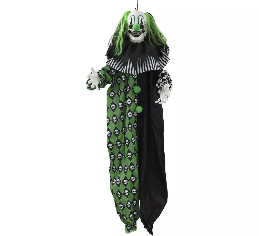 Payaso verde Animado con Sonido y Movimiento de 165 cm
