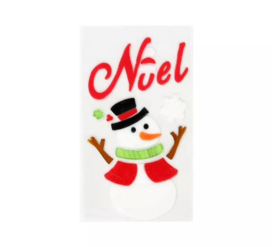 Translation missing: it.Pegatina con Gel Navidad Muñeco de nieve de 15X25 cm