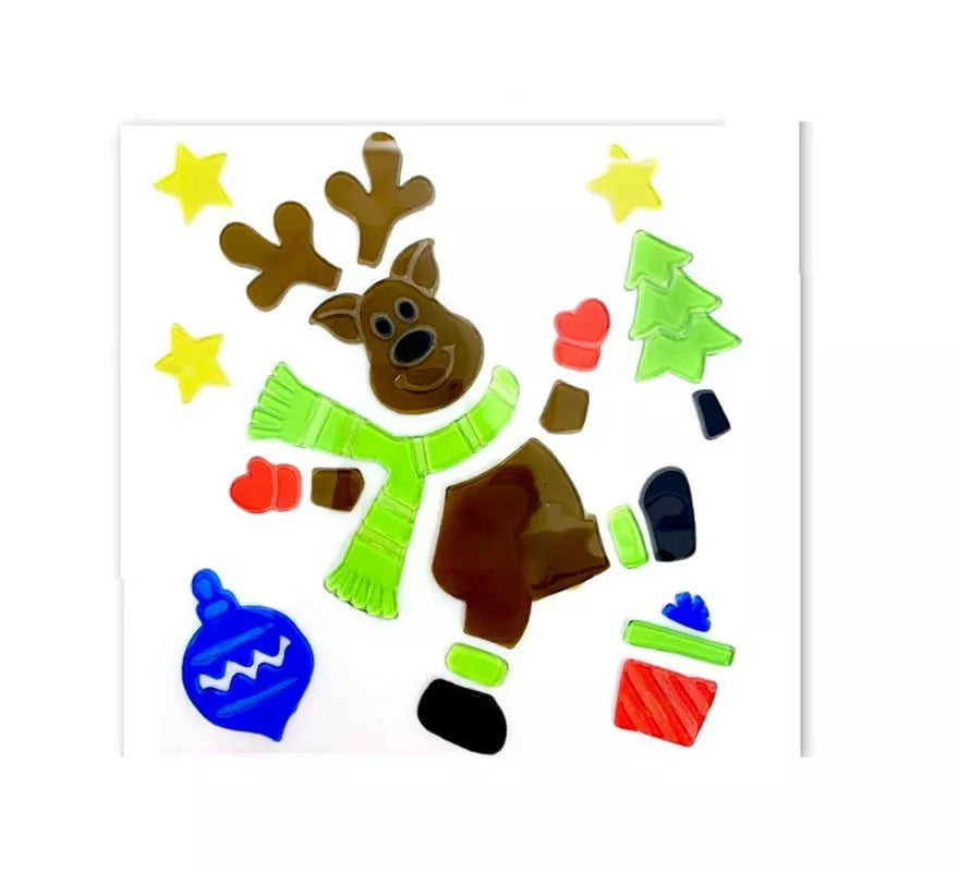 Translation missing: it.Pegatina con Gel Navidad Reno de 20X20 cm
