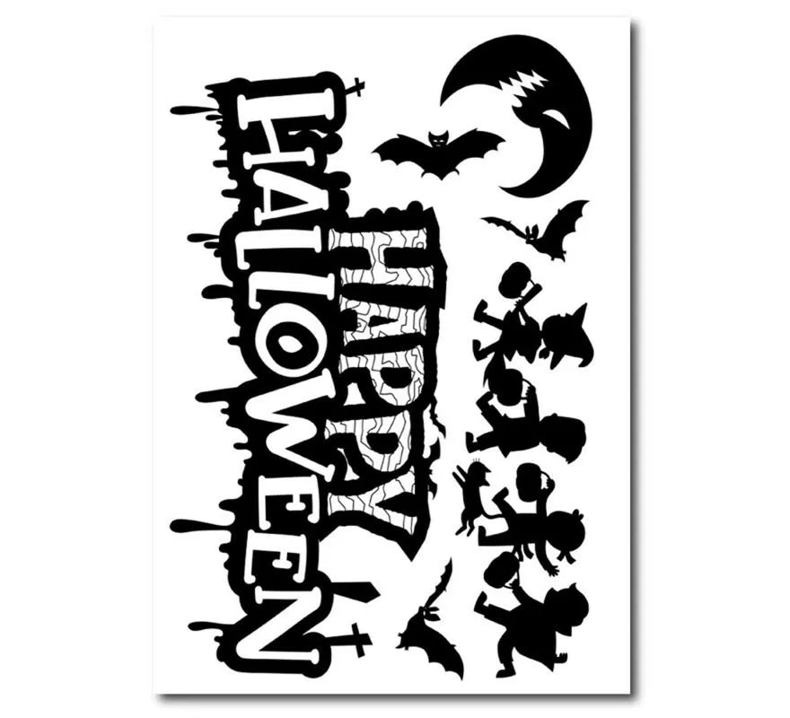 Translation missing: it.Pegatina de Happy Halloween de vinilo de 20x30 cm