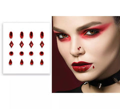 Adesivo per piercing al viso rosso
